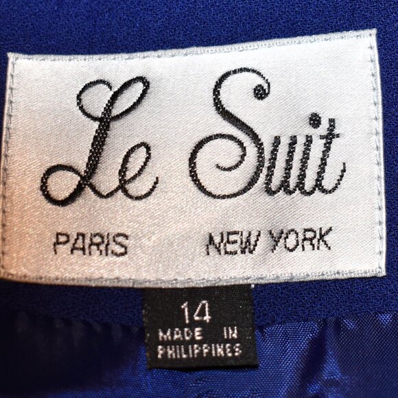 Royal Blue LeSuit Skirt Set Size 14 - Picture 6 of 6